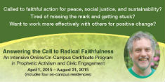 Radical Faithfulness Program advertisement